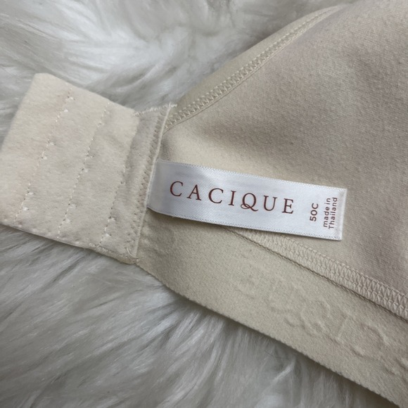 Cacique Unlined Full Coverage No Wire Bra Women's Size 50C Beige/Nude Comfort - Picture 12 of 13